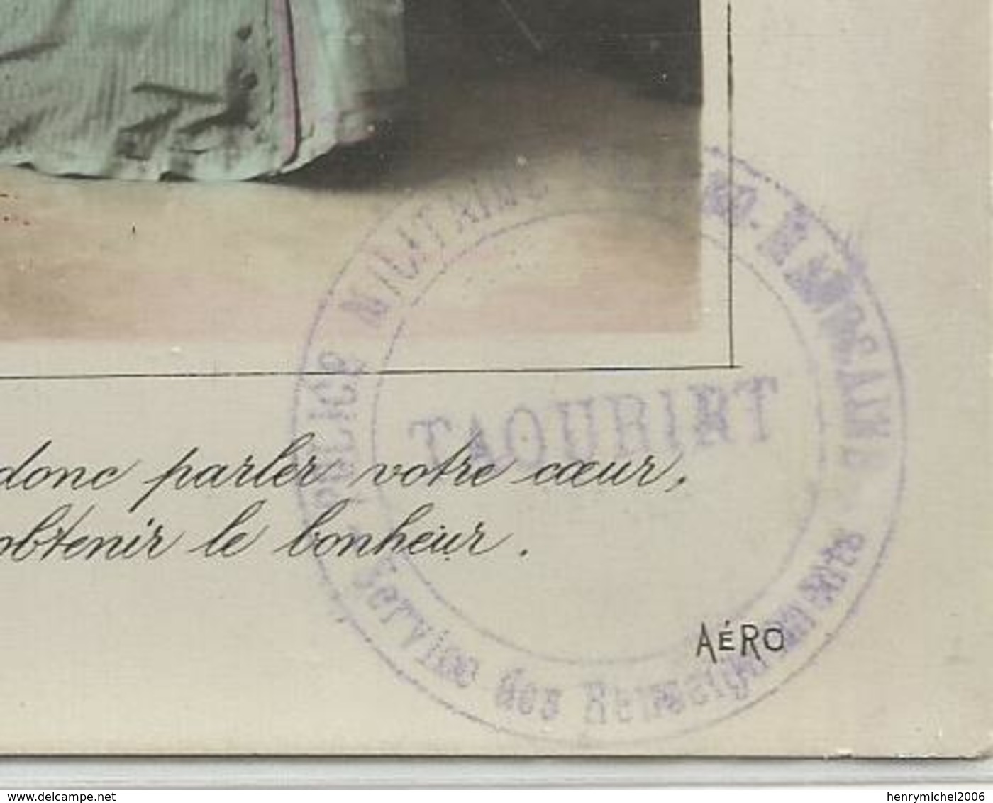 Marcophilie Cachet  Secteur De Taourirt  Franchise Postale Police Militaire Marocaine Service Des Renseignements - WW I