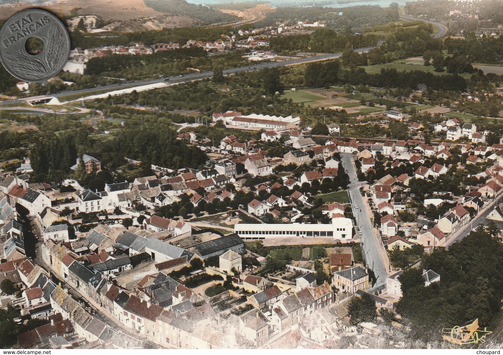 91 - Carte Postale Semi Moderne Dentelée De  ETAMPES    Vue Aérienne - Etampes