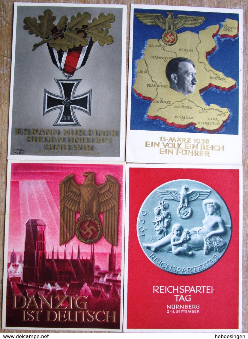 4 Ungebrauchte Ganzsachen Hitler,Danzig,Reichsparteitag,eisernes Kreuz 3 X Ungebraucht, 1 X SST Braunau 1938 - Sonstige & Ohne Zuordnung