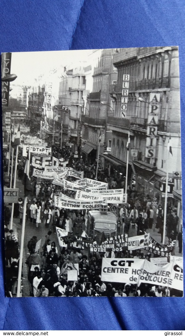 CPSM VOYAGE DU PRESIDENT DE LA REPUBLIQUE VALERY GISCARD D ESTAING TOULOUSE NOV 1979 MANIFESTATION ALSACE LORRAINE - Manifestazioni