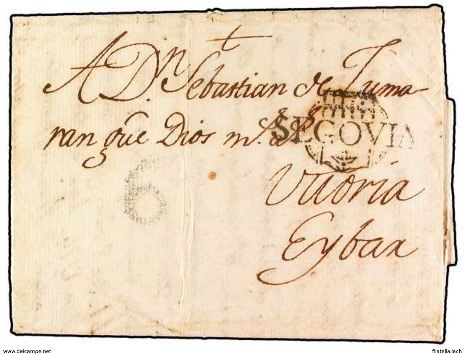 SPAIN: PREPHILATELIC MARKS  DP14 CASTILLA LA VIEJA - ...-1850 Préphilatélie