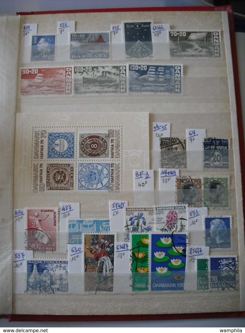 Belgique,Espagne,Danemark,Suéde,Turquie Un Classeur De Timbres Neufs,blocs,carnets. - Collections (en Albums)