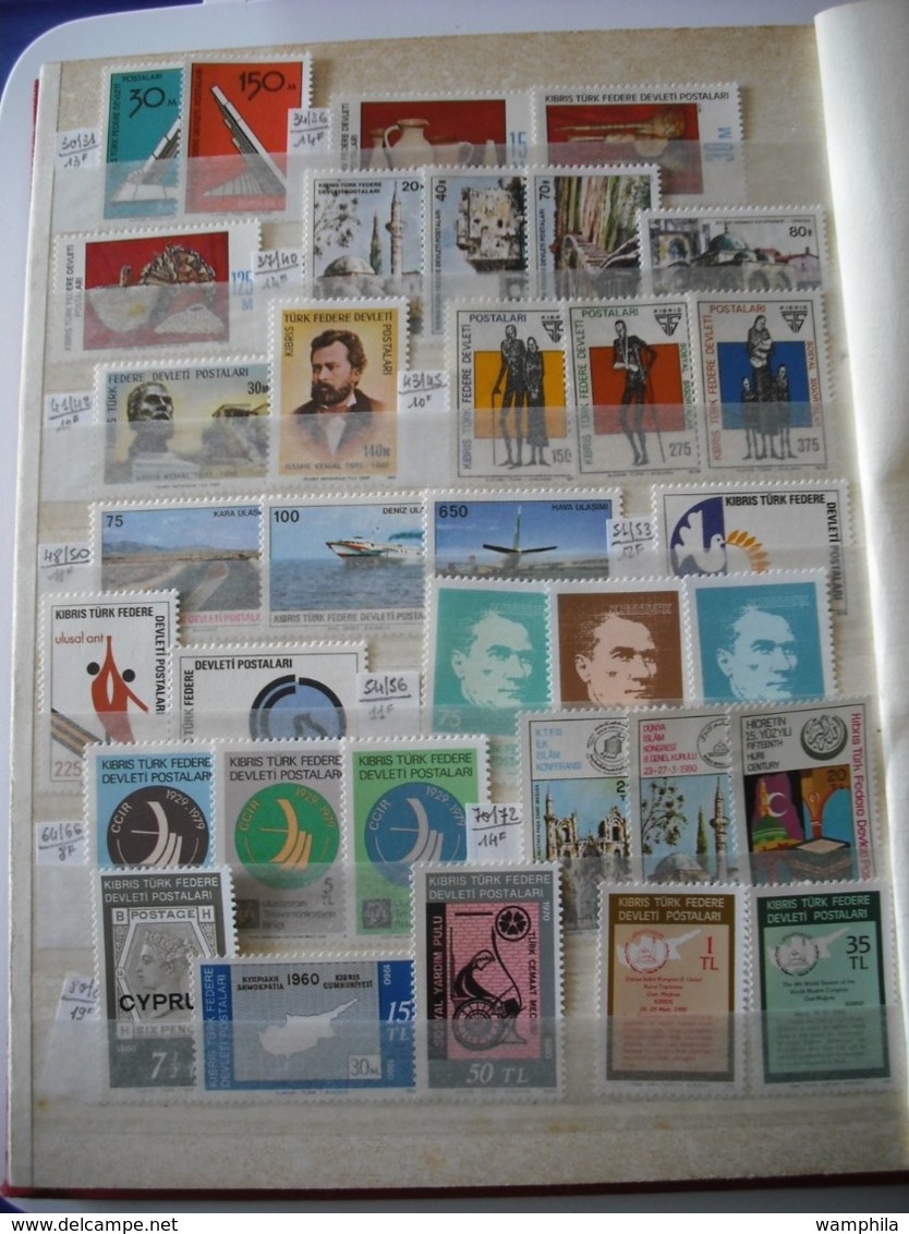 Belgique,Espagne,Danemark,Suéde,Turquie Un Classeur De Timbres Neufs,blocs,carnets. - Collections (en Albums)