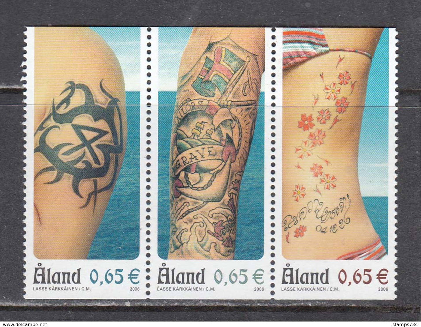 Aland 2006 - Tattoos, Mi-Nr. 270/72, MNH** - Aland