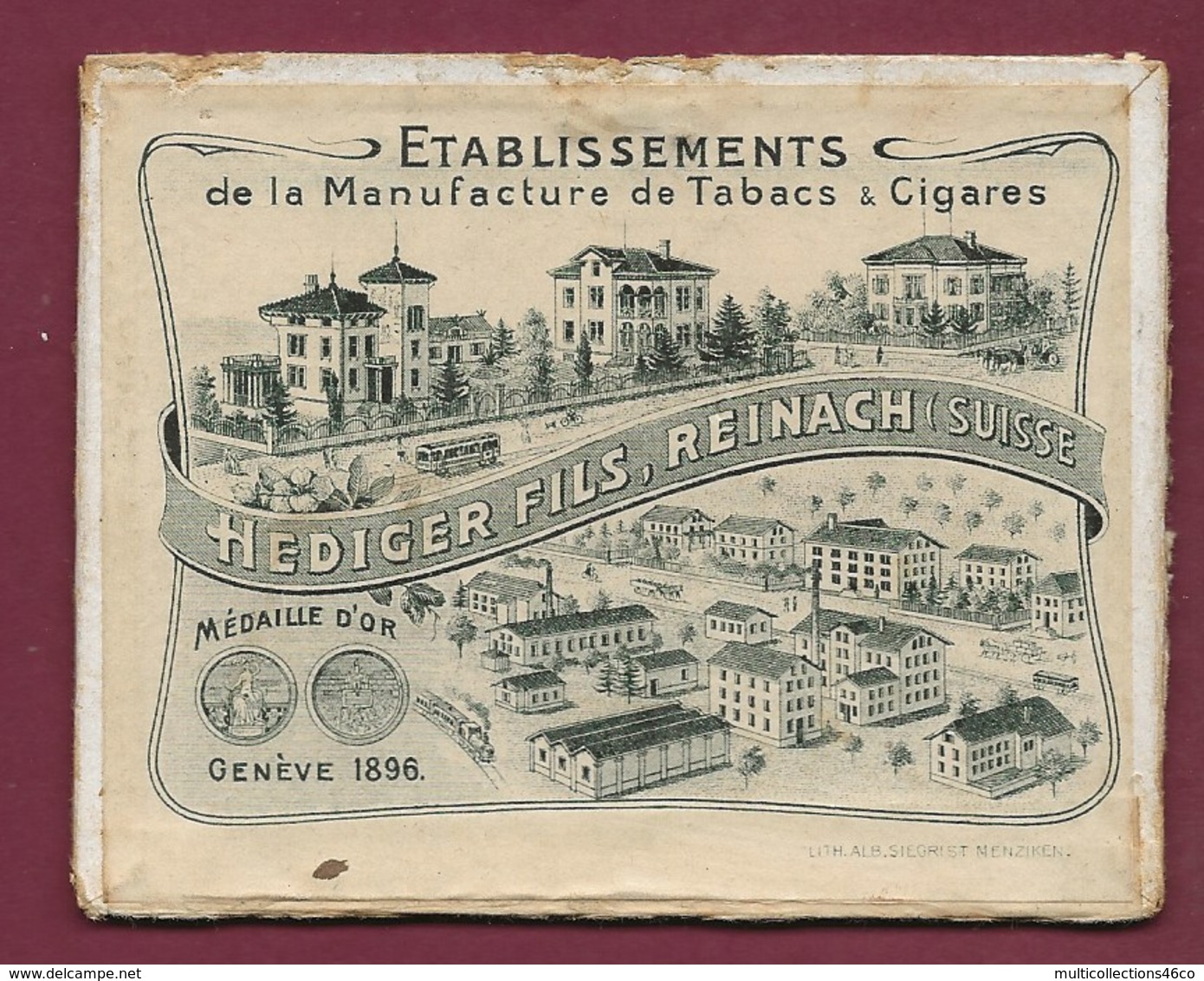 250220A - SUISSE BALE CAMPAGNE - Carte De Visite établissements TABACS CIGARES HEDIGER Fils REINACH - Reinach