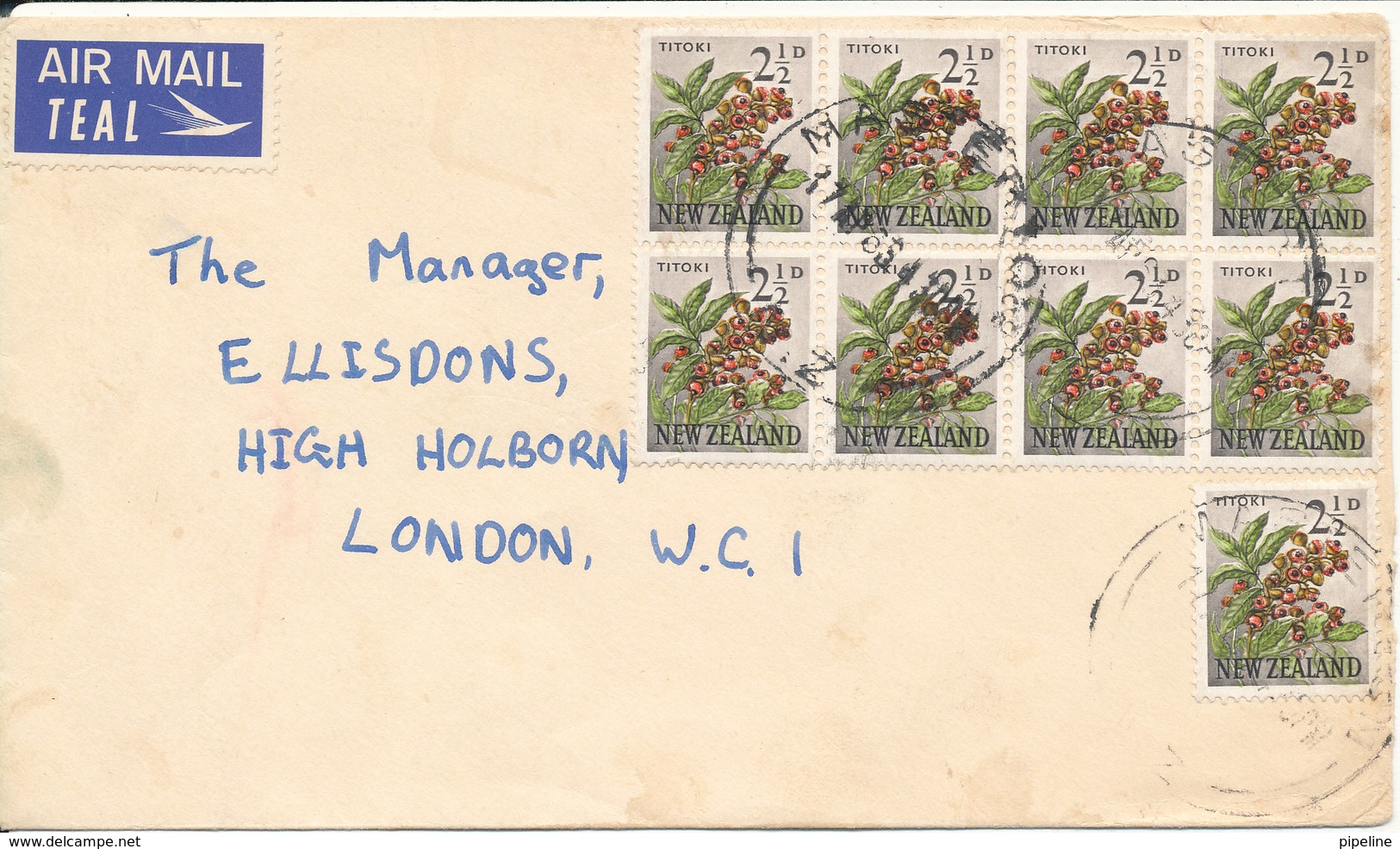 New Zealand Cover Sent To Denmark Masterton 17-4-1963 - Covers & Documents