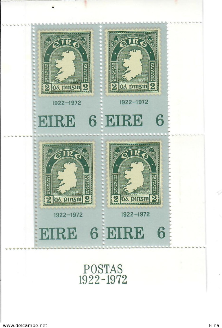 IRLANDA 1972 - 50° PRIMO FRANCOBOLLO IRLANDESE  - FGL - MNH** - Nuovi