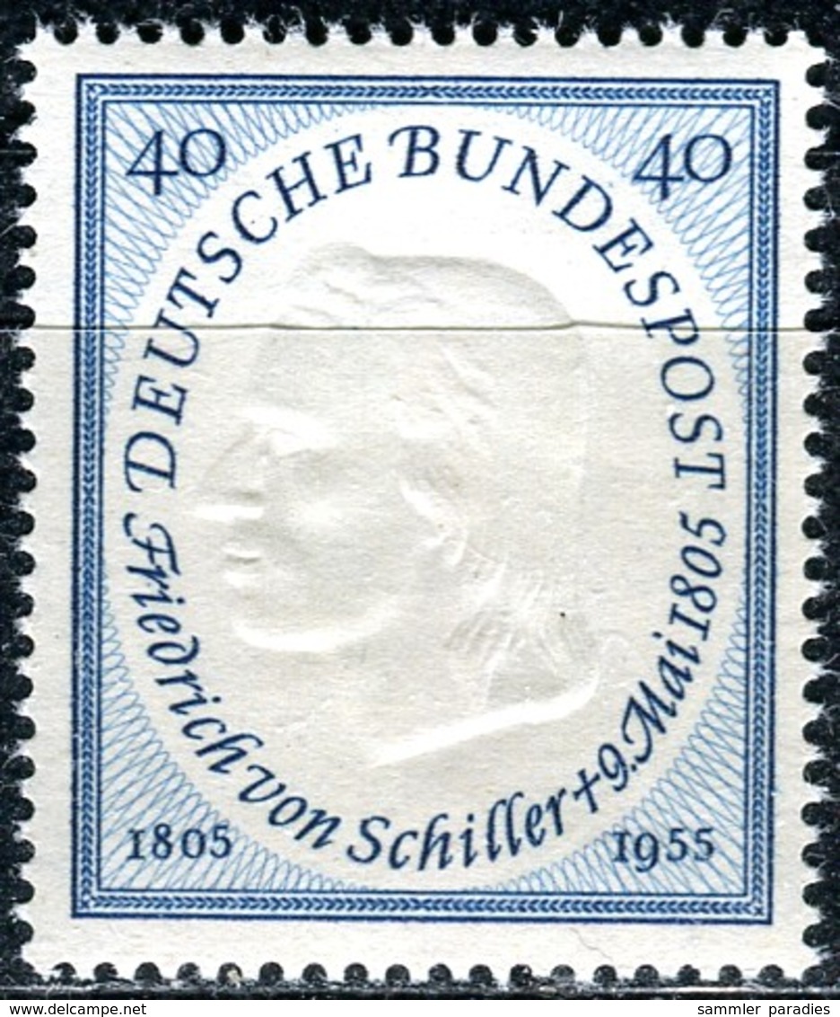 BRD - Mi 210 - ** Postfrisch (A) - 40Pf                         Friedrich Von Schiller - Unused Stamps