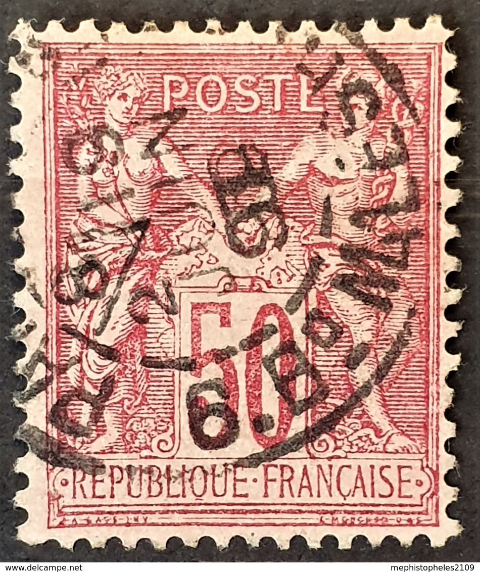 FRANCE 1890 - Canceled - YT 98 - 50c - 1876-1898 Sage (Type II)