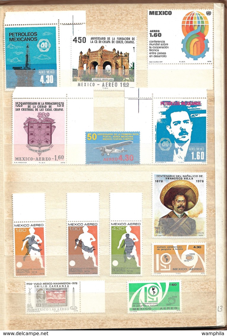 Mexique un classeur de timbres neufs.