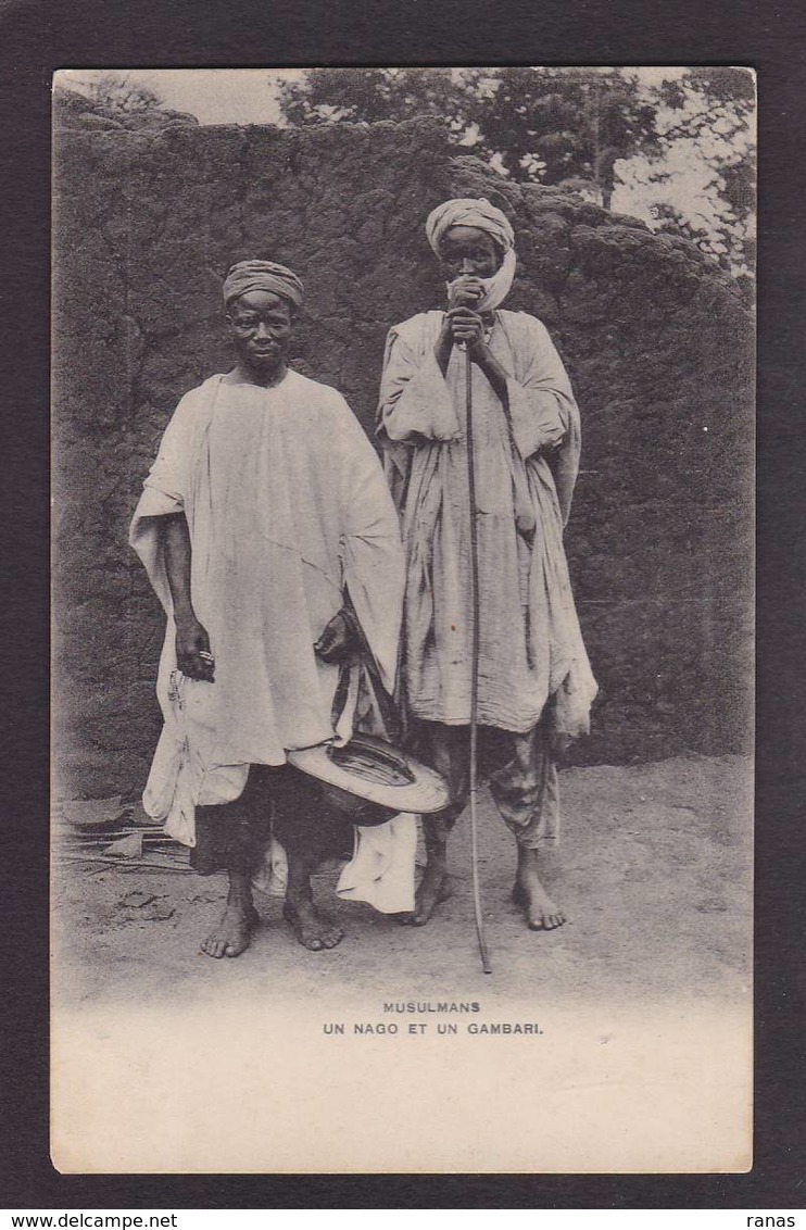 CPA Dahomey Afrique Noire Un Nago Et Un Gambari Non Circulé - Dahome