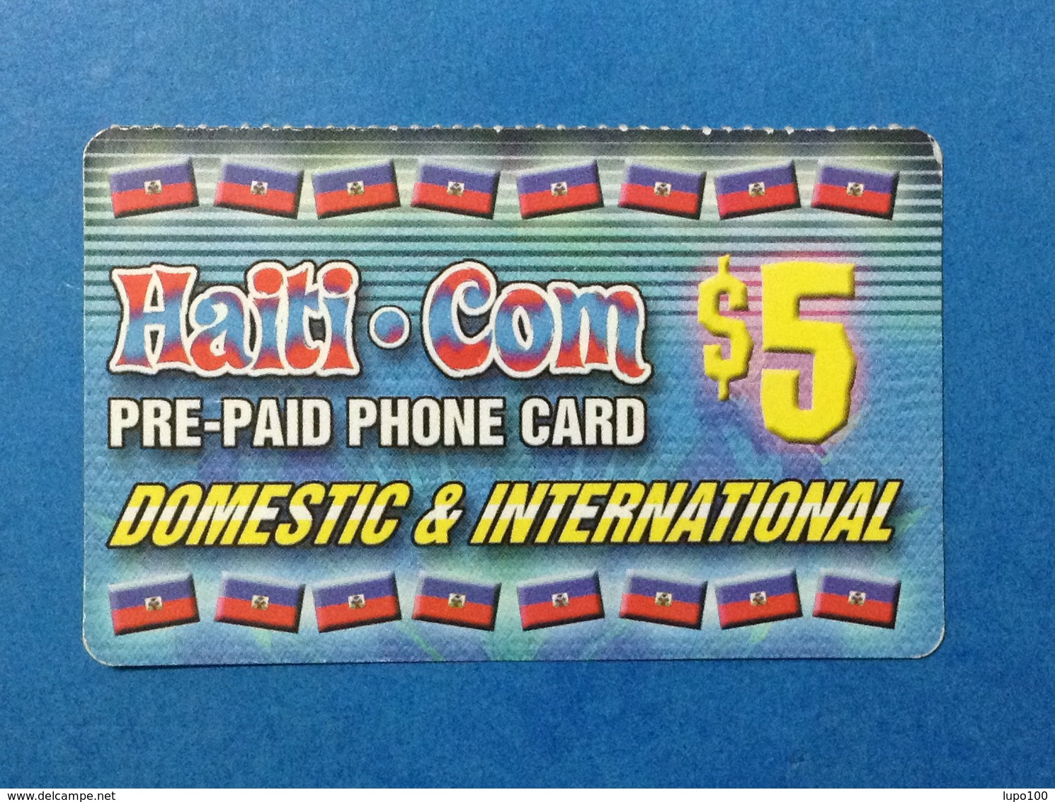 HAITI CARTA SCHEDA TELEFONICA PREPAGATA USATA USED PREPAID PHONE CARD $ 5 - Haiti