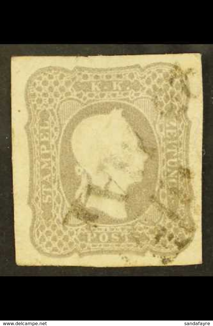NEWSPAPER STAMP 1861 (1.05k) Brownish Lilac, Imperforate, Mi 23, SG N38a, Fine Used With Light Cancel, Four Good Margins - Autres & Non Classés
