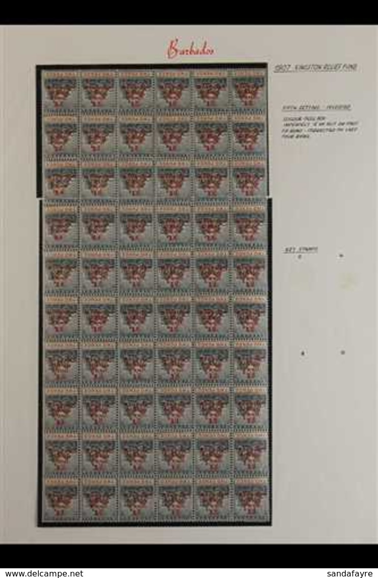 1907 1d On 2d Slate-black & Orange "Kingston Relief Fund" Inverted Overprint, SG 153a, Fine Mint (most Stamps Are Never  - Barbados (...-1966)