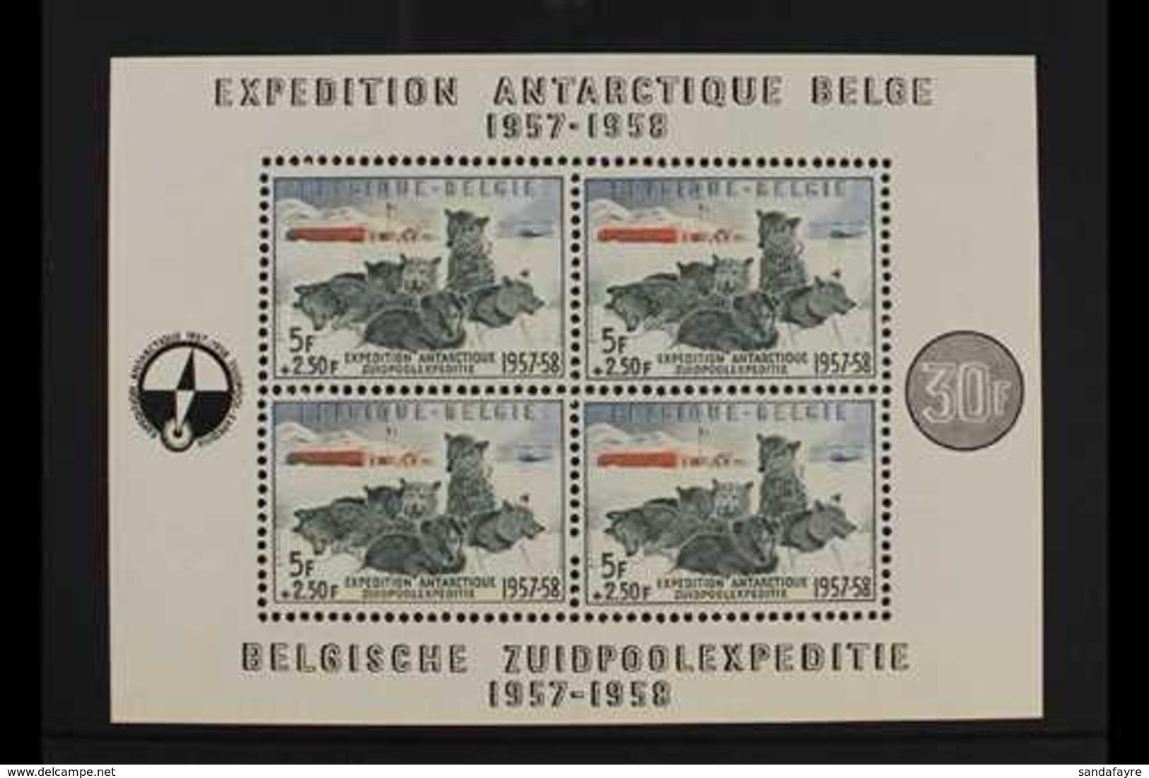 1957 Antarctic Expedition Miniature Sheet, Cob Block 31, SG MS1620, Never Hinged Mint For More Images, Please Visit Http - Autres & Non Classés