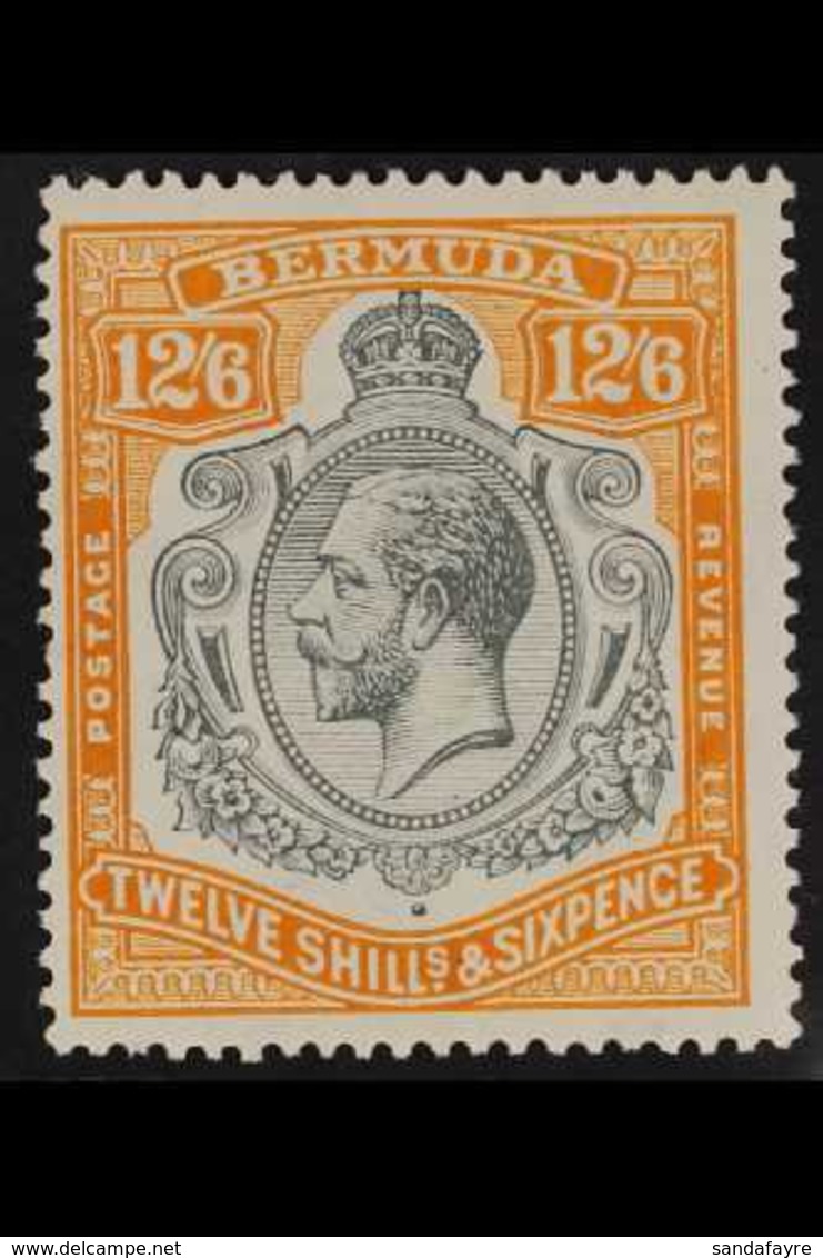 1924  -32 12s 6d Grey And Orange, Wmk Script CA, Geo V, SG 93, Very Fine Mint. For More Images, Please Visit Http://www. - Bermudes