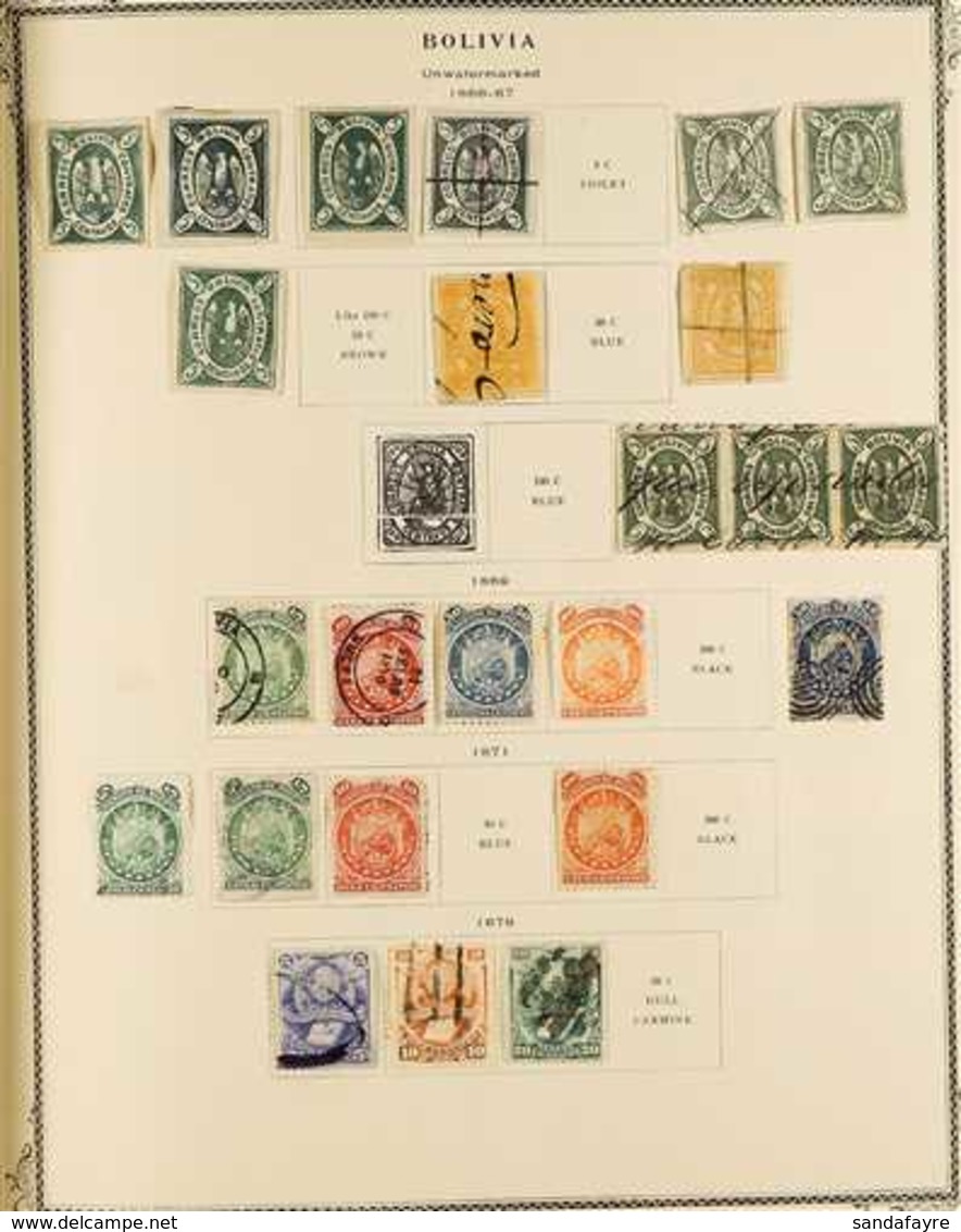 1866 - 1990 EXTENSIVE COLLECTION IN SCOTT "SPECIALTY" ALBUM Mint And Used With A Good Range Of 1866 Imperf "Condor" Type - Bolivië