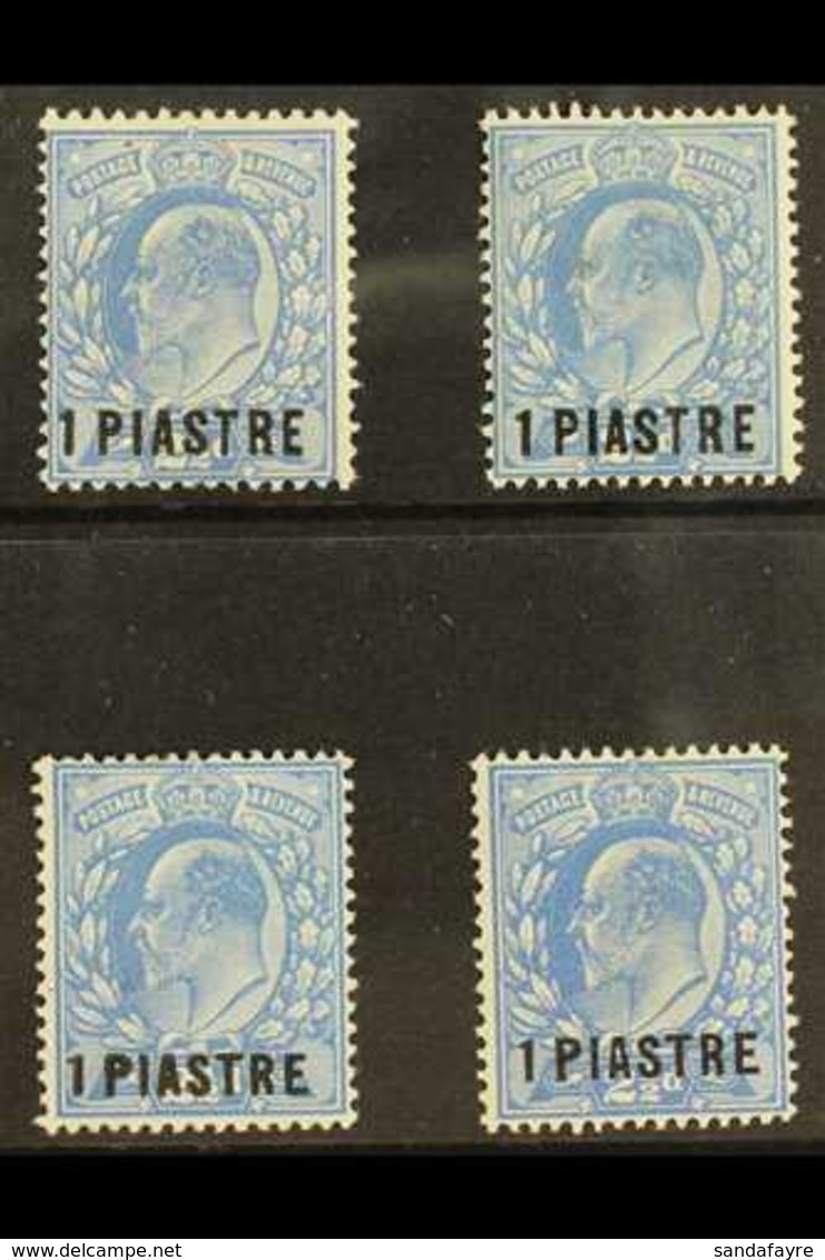 1911 - 1913 1pia On 2½d Bright Ed VII Surcharged, SG 25/29, Very Fine And Fresh Mint. (4 Stamps) For More Images, Please - Brits-Levant