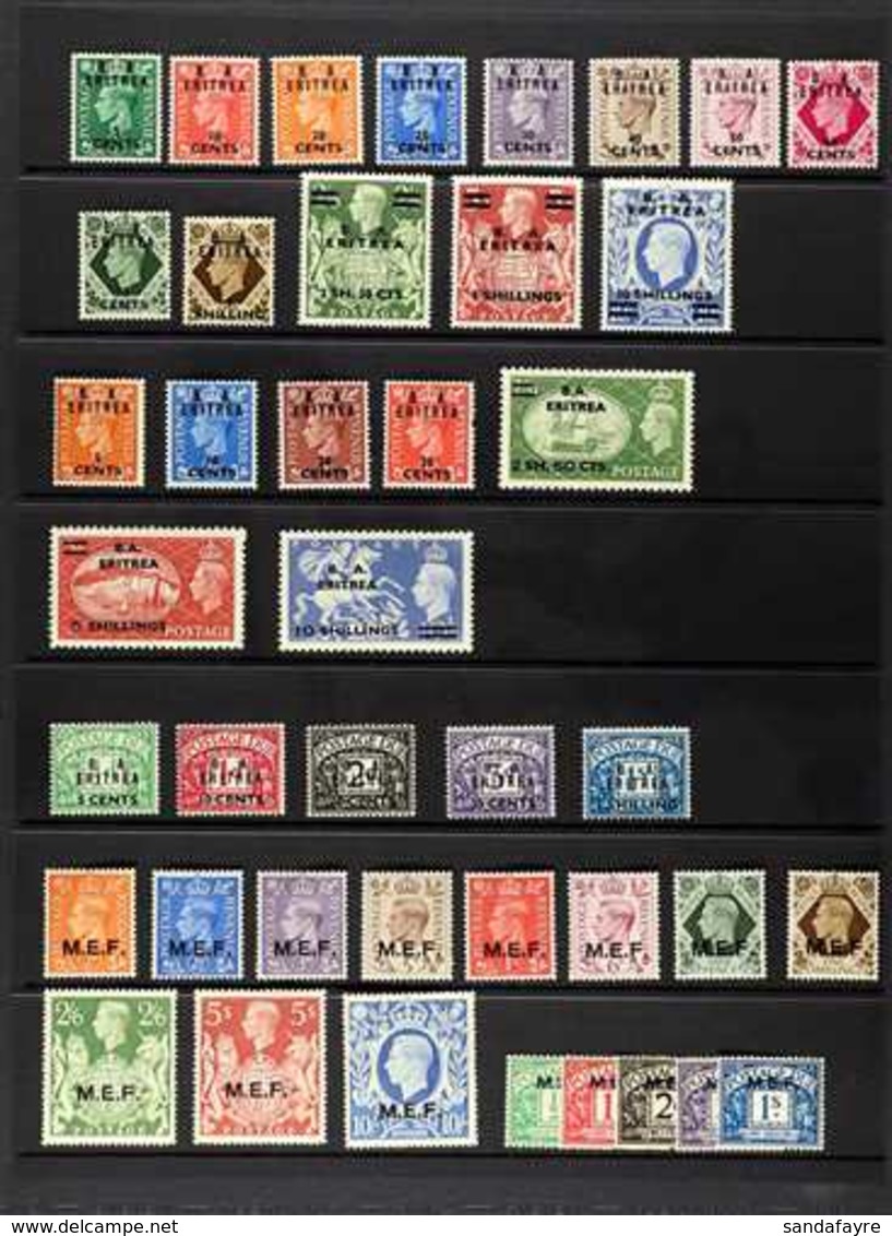 ERITREA 1950 - 1951 B. A. Eritrea Sets And Postage Due Set, SG E13 - 32, ED6/10, Very Fine NHM. Also 1943 MEF Set. (41 S - Italiaans Oost-Afrika