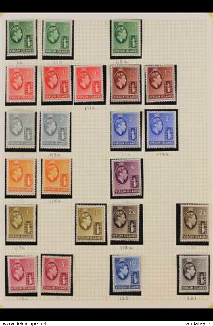 1937-1952 FINE MINT COLLECTION In Hingeless Mounts On Leaves, COMPLETE For The Basic Issues, Includes 1938-47 Set With A - Iles Vièrges Britanniques