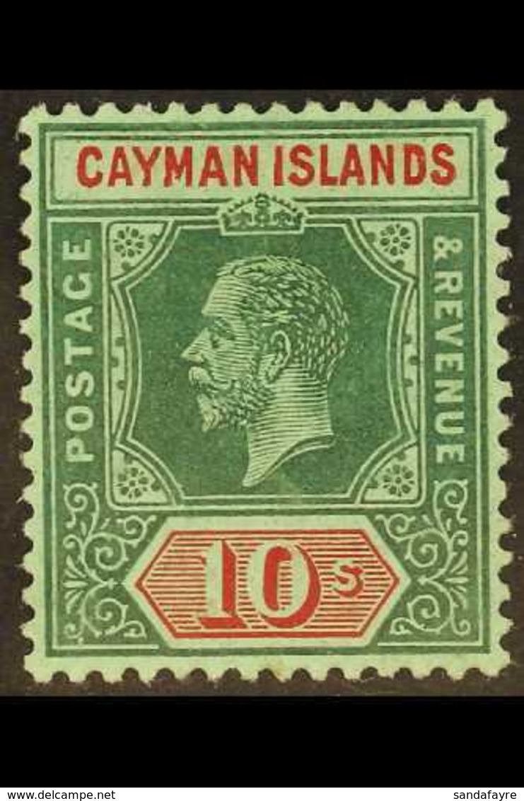 1912-20 10s Deep Green And Red On Green, SG 52, Fine Mint. For More Images, Please Visit Http://www.sandafayre.com/itemd - Caimán (Islas)