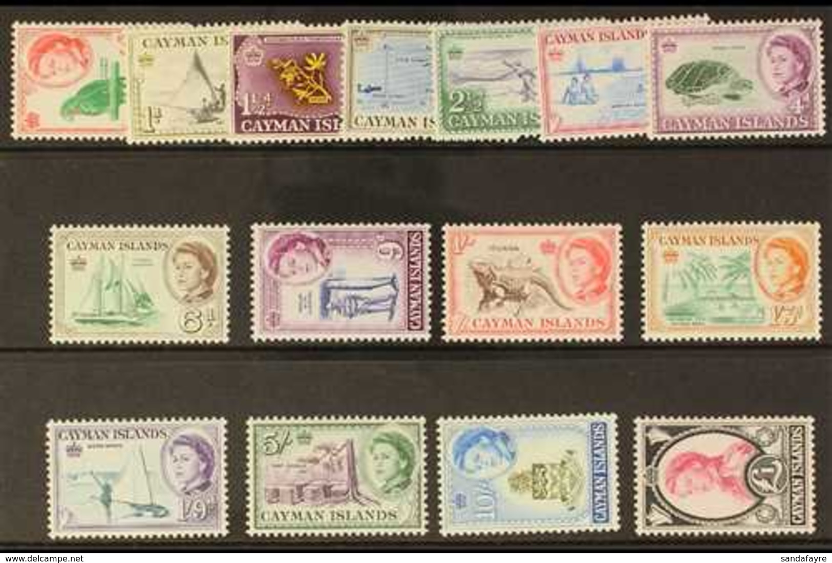 1962-64 Pictorials Complete Set, SG 165/79, Never Hinged Mint, Very Fresh. (15 Stamps) For More Images, Please Visit Htt - Caimán (Islas)