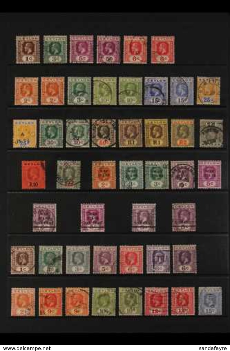 1912-1936 KGV USED COLLECTION An Impressive Array Including Some Postmark Interest. Note 1912-15 (Mult Crown CA) Set To  - Ceylan (...-1947)