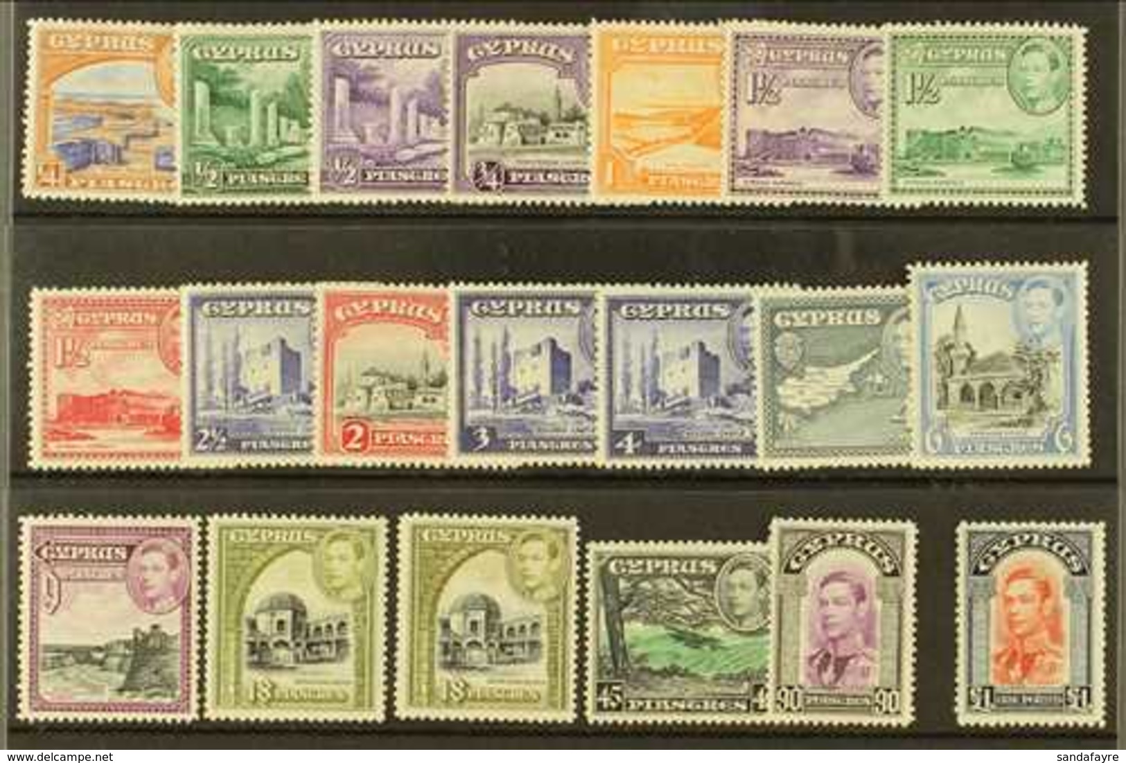 1938-51 Pictorials Complete Set Inc Both 18pi Shades, SG 151/63 & 160a, Very Fine Mint, Very Fresh. (20 Stamps) For More - Otros & Sin Clasificación