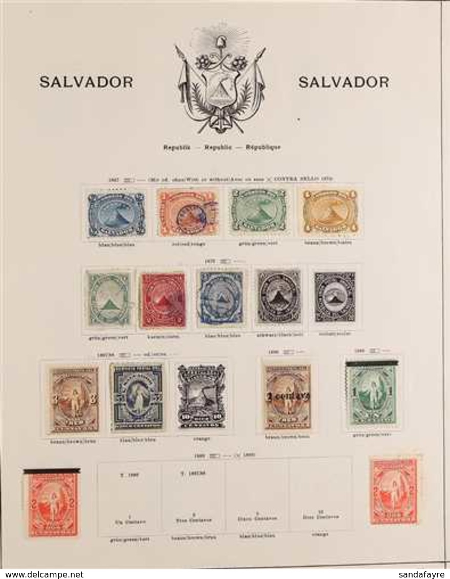 1867-1990's INTERESTING COLLECTION/ACCUMULATION On Leaves & Stock Pages In A Binder, Mint & Used Stamps, Includes 1867 S - Salvador