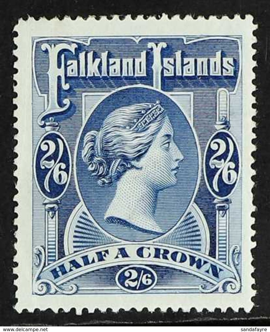 1898 2s6d Deep Blue Queen Victoria, SG 41, Fine Mint. For More Images, Please Visit Http://www.sandafayre.com/itemdetail - Islas Malvinas