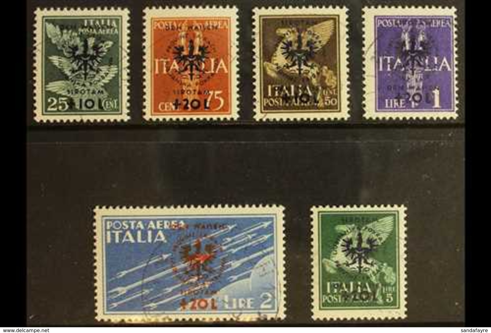 LAIBACH (LJUBLJANA) 1944 Air Orphans' Fund Overprints Complete Set (Michel 33/38, SG 106/11), Very Fine Cds Used Cancell - Autres & Non Classés