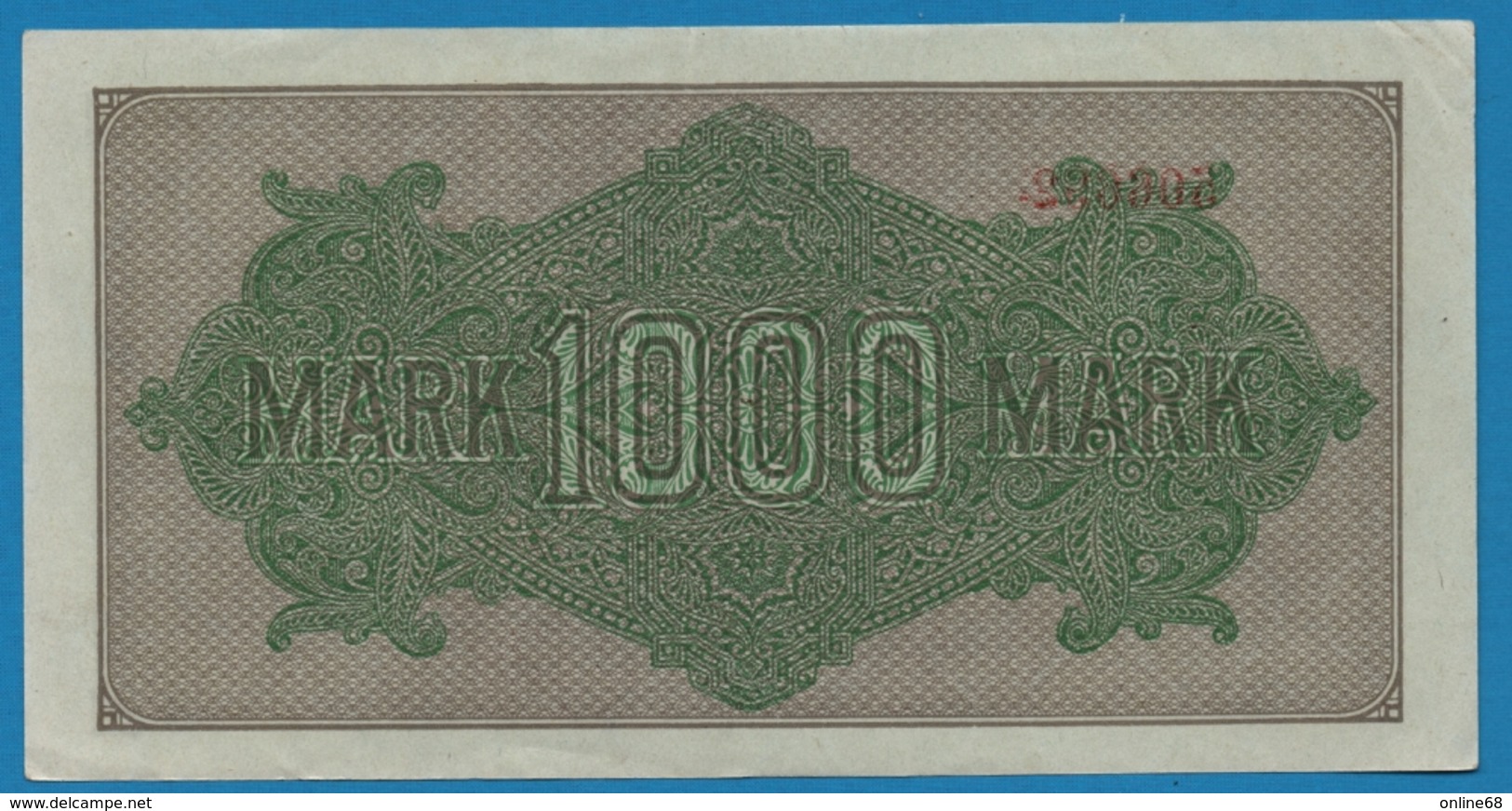 DEUTSCHES REICH 1000 Mark Code DV  	15.09.1922	# Mb 506693  P# 76g - 1000 Mark