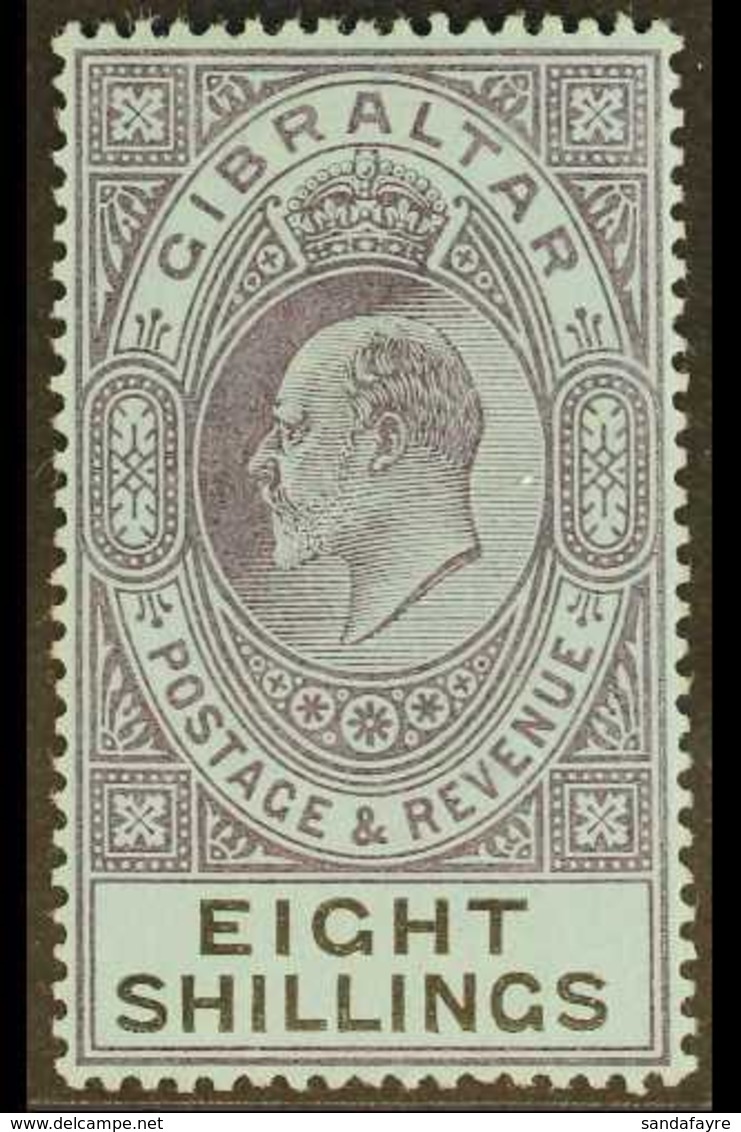 1903 8s Dull Purple And Black / Blue, SG 54, Mint Lightly Hinged. Fresh! For More Images, Please Visit Http://www.sandaf - Gibraltar