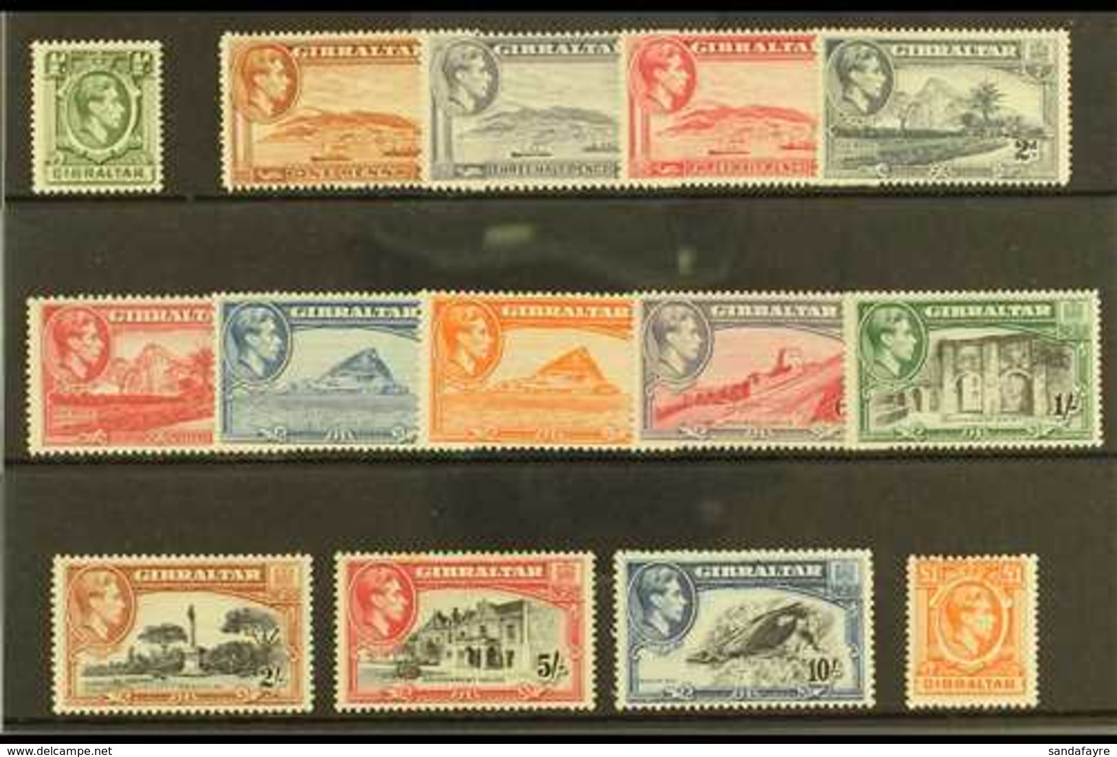 1938-51 Pictorial Definitive Set, SG 121/31, Used, Some Minor Imperfections (14 Stamp) For More Images, Please Visit Htt - Gibraltar