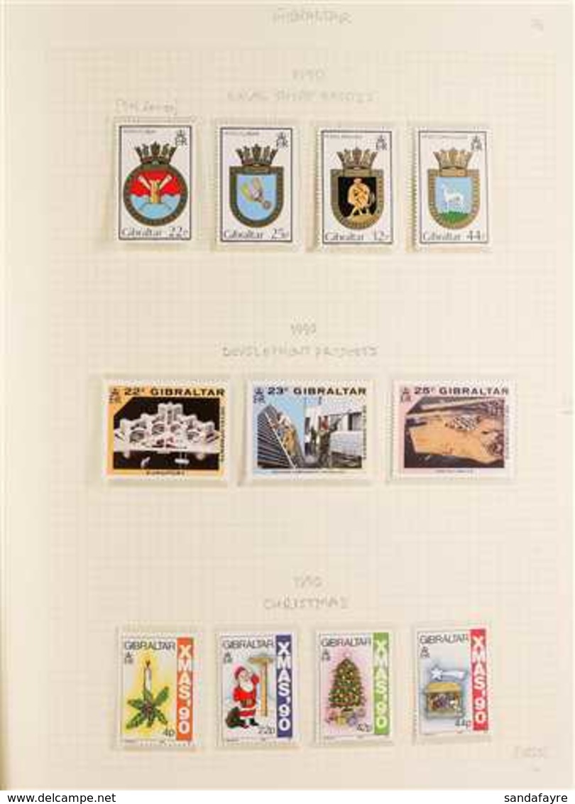 1990-2004 NEVER HINGED MINT COLLECTION A Lovely All Different Collection In An Album Which Includes For Example Naval Cr - Gibraltar