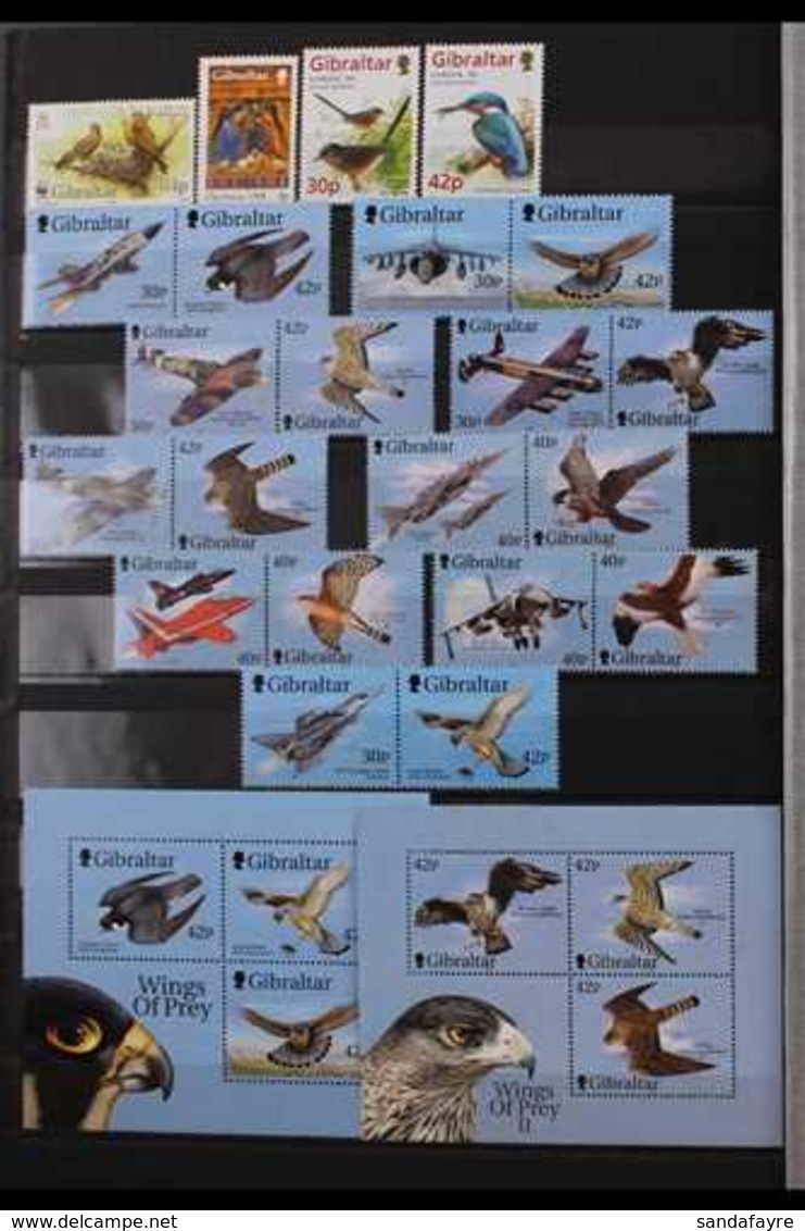 BIRDS TOPICAL COLLECTION 1956-2012. All Different Mint & Never Hinged Mint Collection Of Stamps & Miniature Sheets, Most - Gibraltar