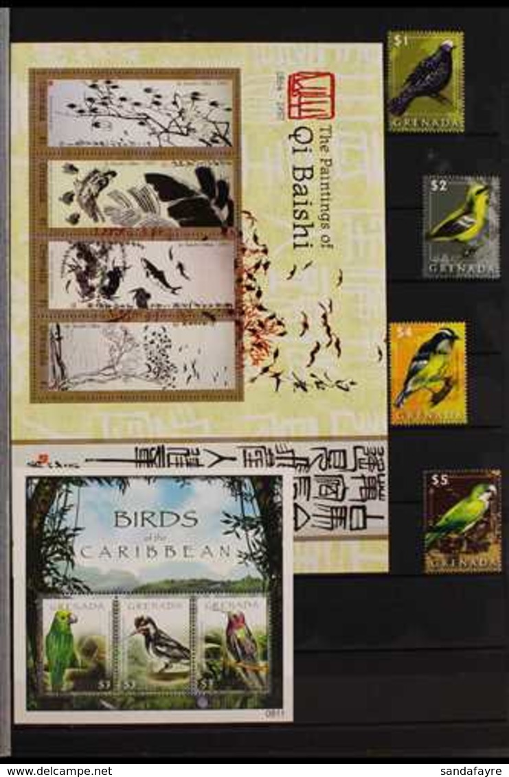 BIRDS TOPICAL COLLECTION 1968-2009. All Different Mainly Never Hinged Mint Collection Of Stamps & Miniature Sheets From  - Granada (...-1974)