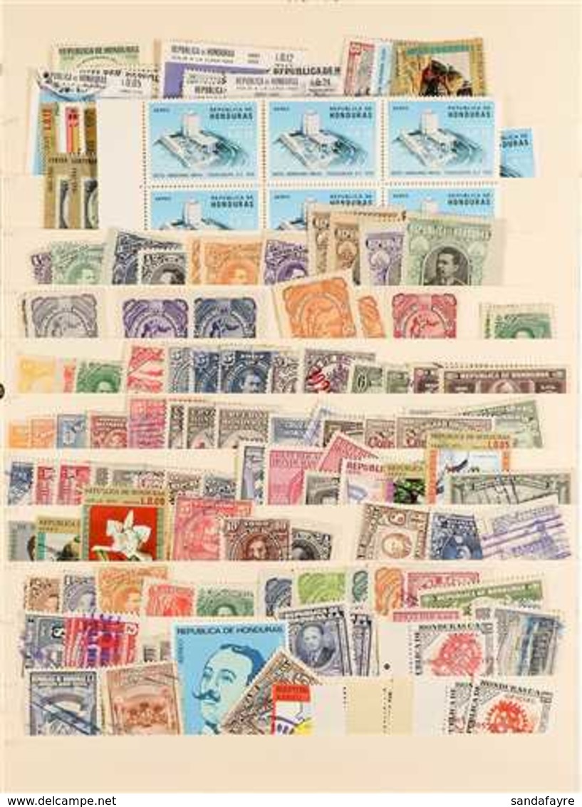 1865-1970's INTERESTING COLLECTION/ACCUMULATION On Leaves & Stock Pages In A Binder, Mint & Used Stamps, Includes Variou - Honduras