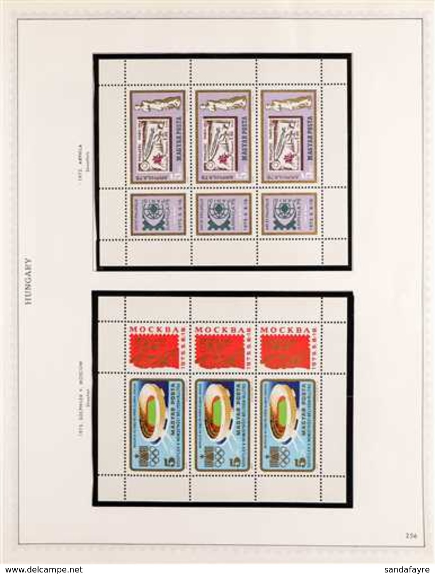 1965-1980 MINIATURE SHEETS. SUPERB NEVER HINGED MINT COLLECTION Of All Different Mini-sheets In Hingeless Mounts On Page - Otros & Sin Clasificación