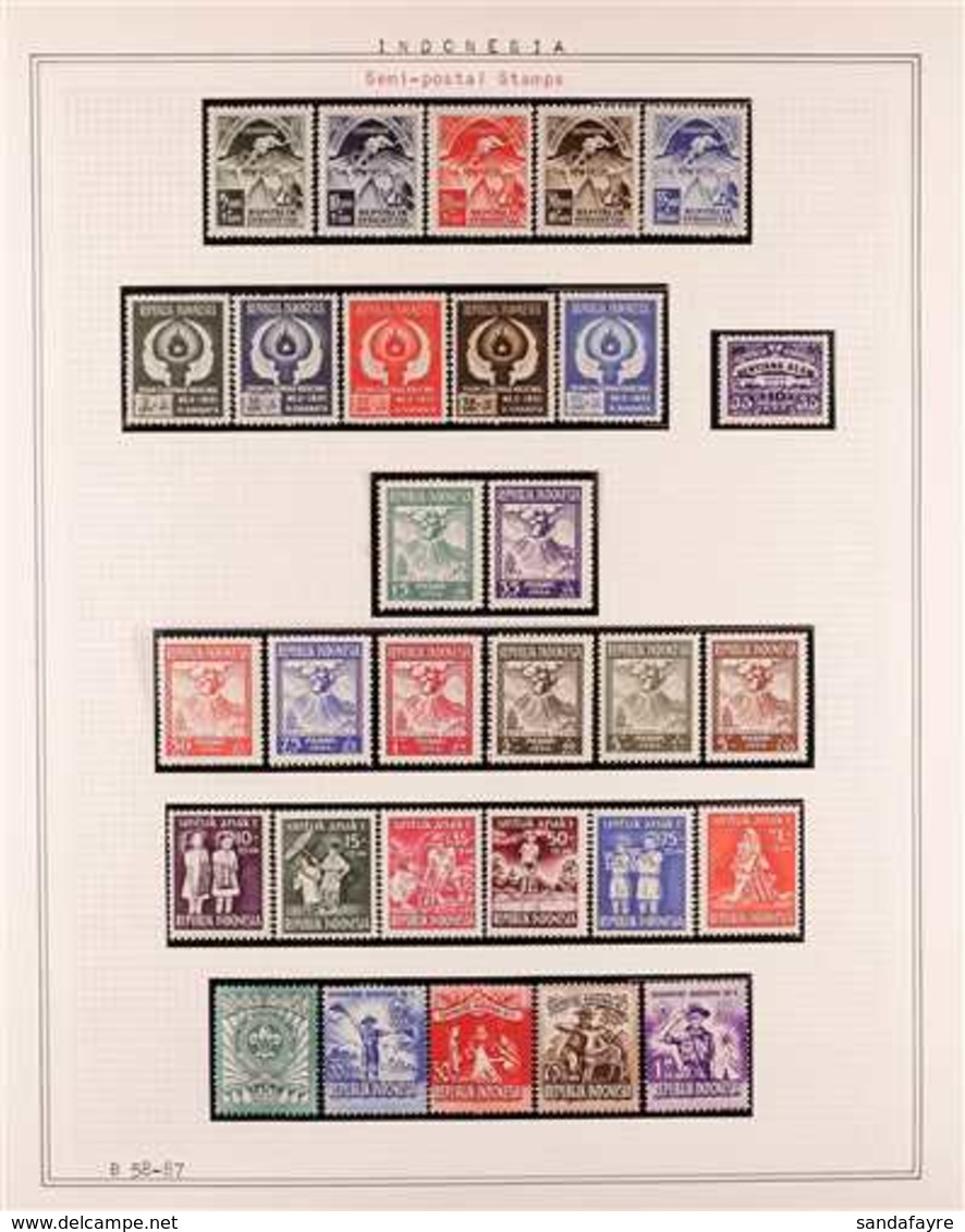 1951-1966 NEVER HINGED MINT All Different Collection In Hingeless Mounts On Album Pages. Strongly Represented For The Pe - Indonesia