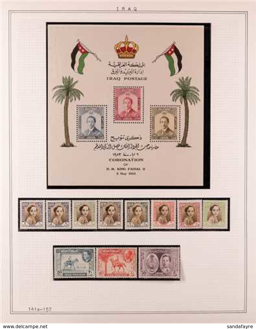 1942-1967 ALL DIFFERENT NEVER HINGED MINT Collection In Hingeless Mounts On Album Pages. Note 1949 UPU Set And 1953 Coro - Iraq