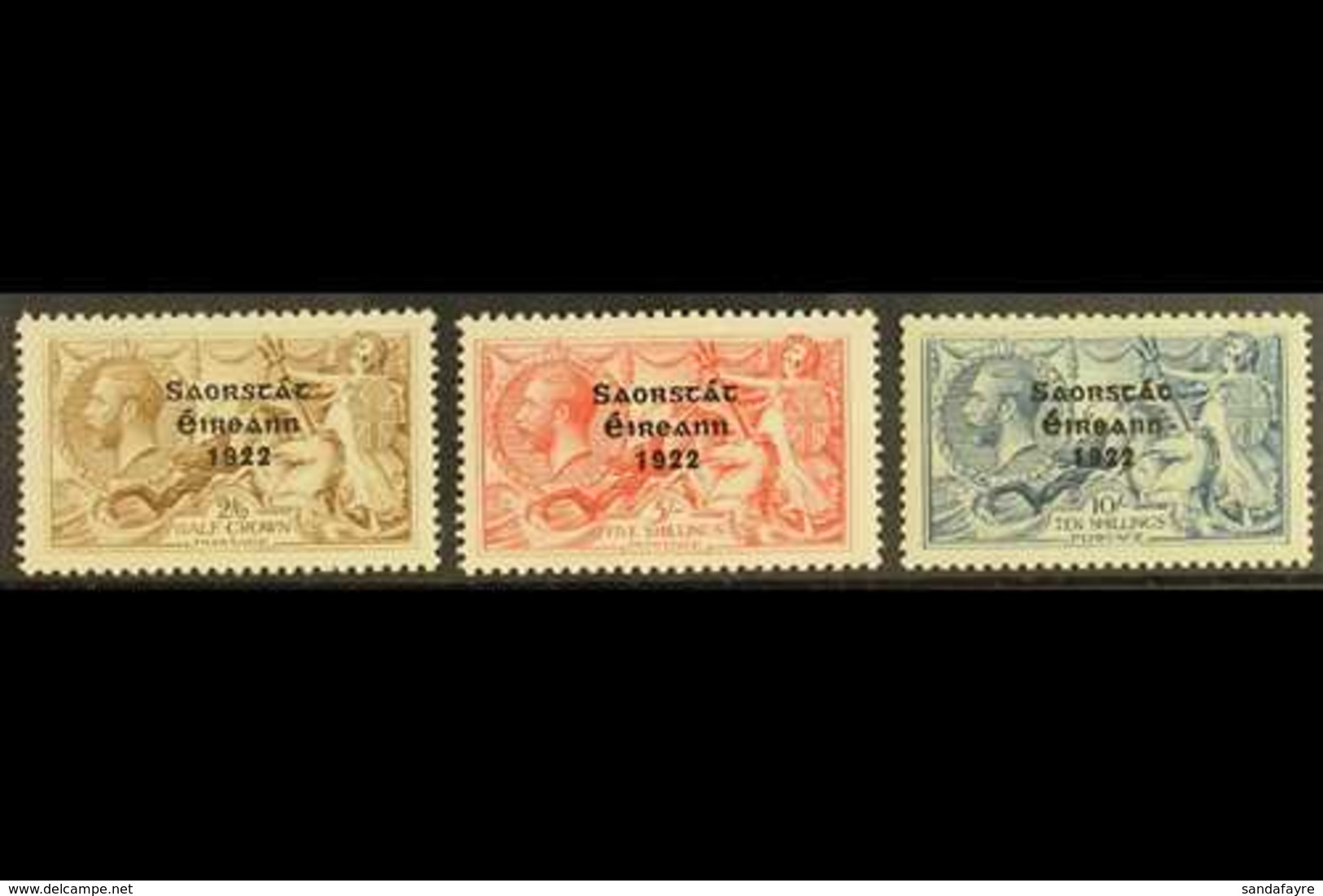 1927-28 SEAHORSES SET 2s6d To 10s, SG 86/88, The 10s From The Broken "S" Plate, Fine Mint. (3) For More Images, Please V - Autres & Non Classés