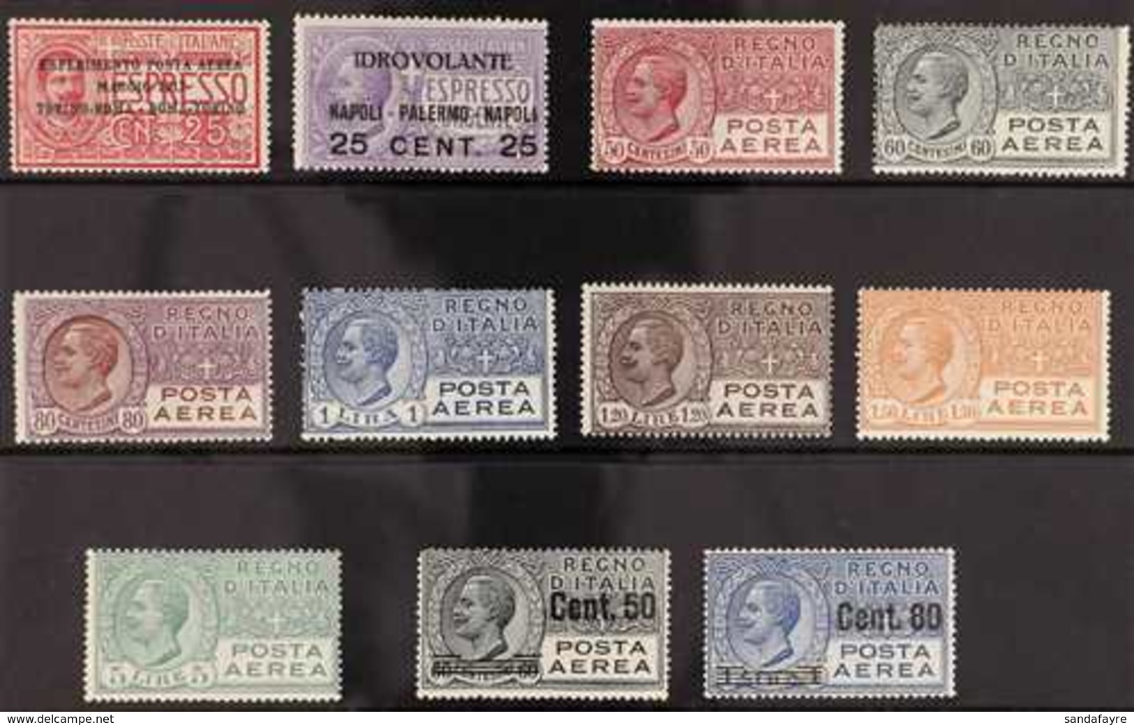 1917-1928 AIRS COMPLETE NEVER HINGED MINT A Complete Run Of Air Post Issues From 1917 Turin-Rome Experimental Flight (th - Non Classés