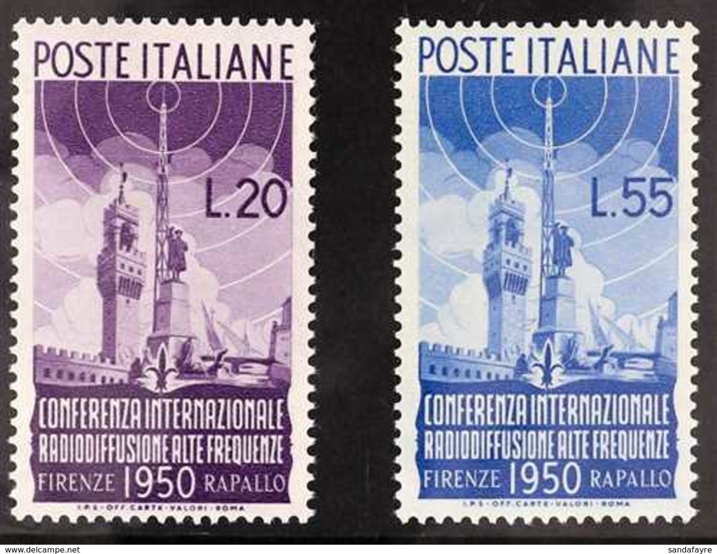 1950 International Radio Conference Set (Sass. S. 142. SG 749/50), Never Hinged Mint. (2 Stamps) For More Images, Please - Zonder Classificatie