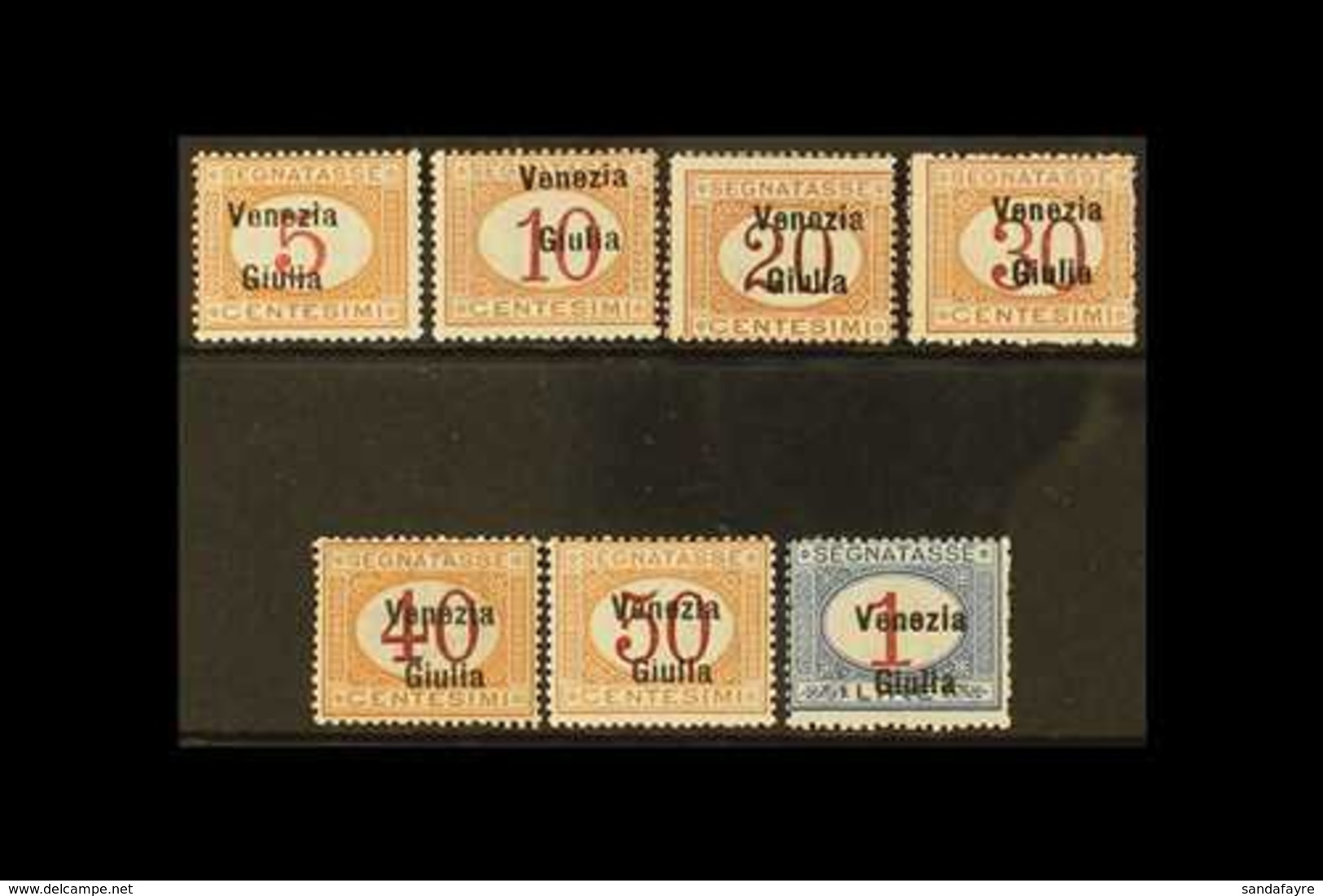 VENEZIA GIULIA POSTAGE DUES 1918 Set Complete, Sass S4, Never Hinged Mint. 1L Rough Perfs At Right. Cat €2500 (£2125) (7 - Sin Clasificación