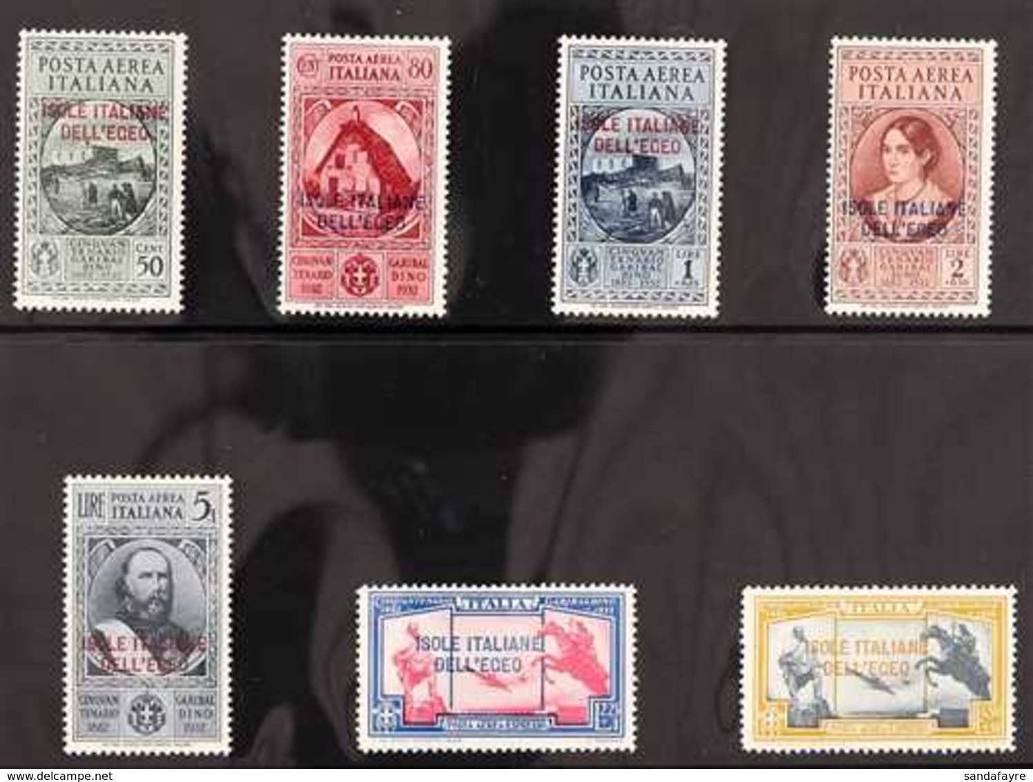 EGEO (DODECANESE ISLANDS) 1932 Garibaldi Air And Air Express Complete Set (Sass. S. 30, SG 99/E105), Never Hinged Mint.  - Andere & Zonder Classificatie