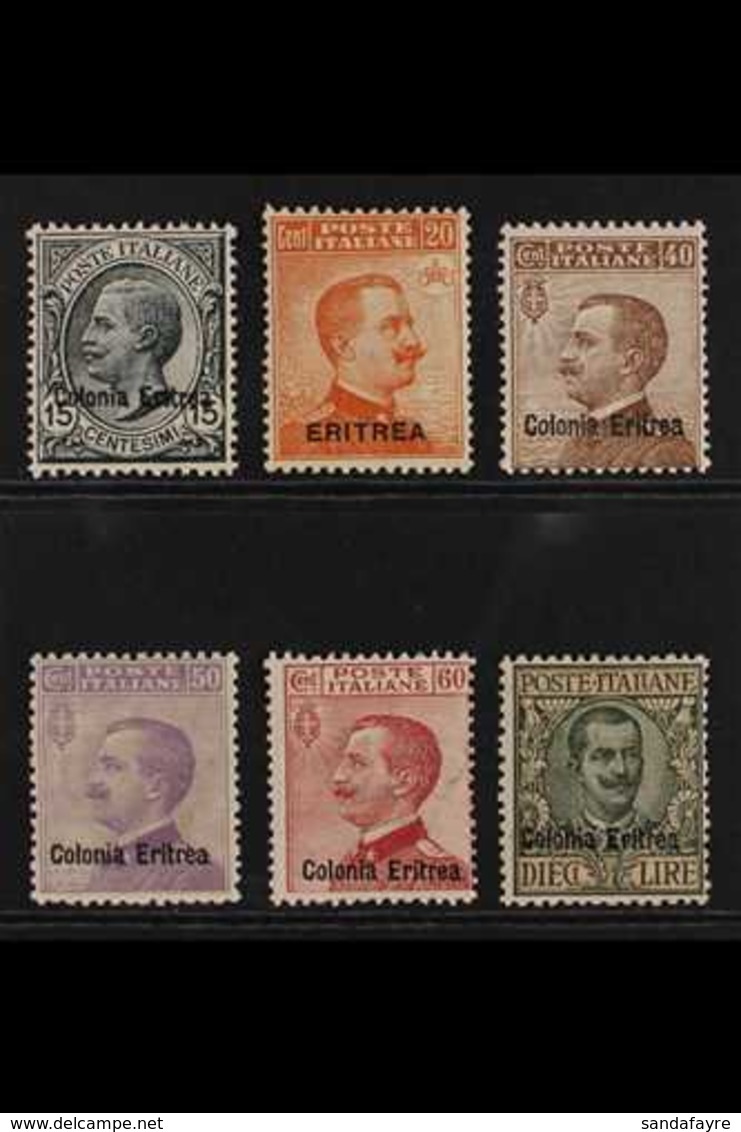 ERITREA 1916-21 King Overprints Complete Set (SG 41/46, Sassone 38/40 & 47/49), Fine Mint, The Key 10L Value Expertized  - Other & Unclassified