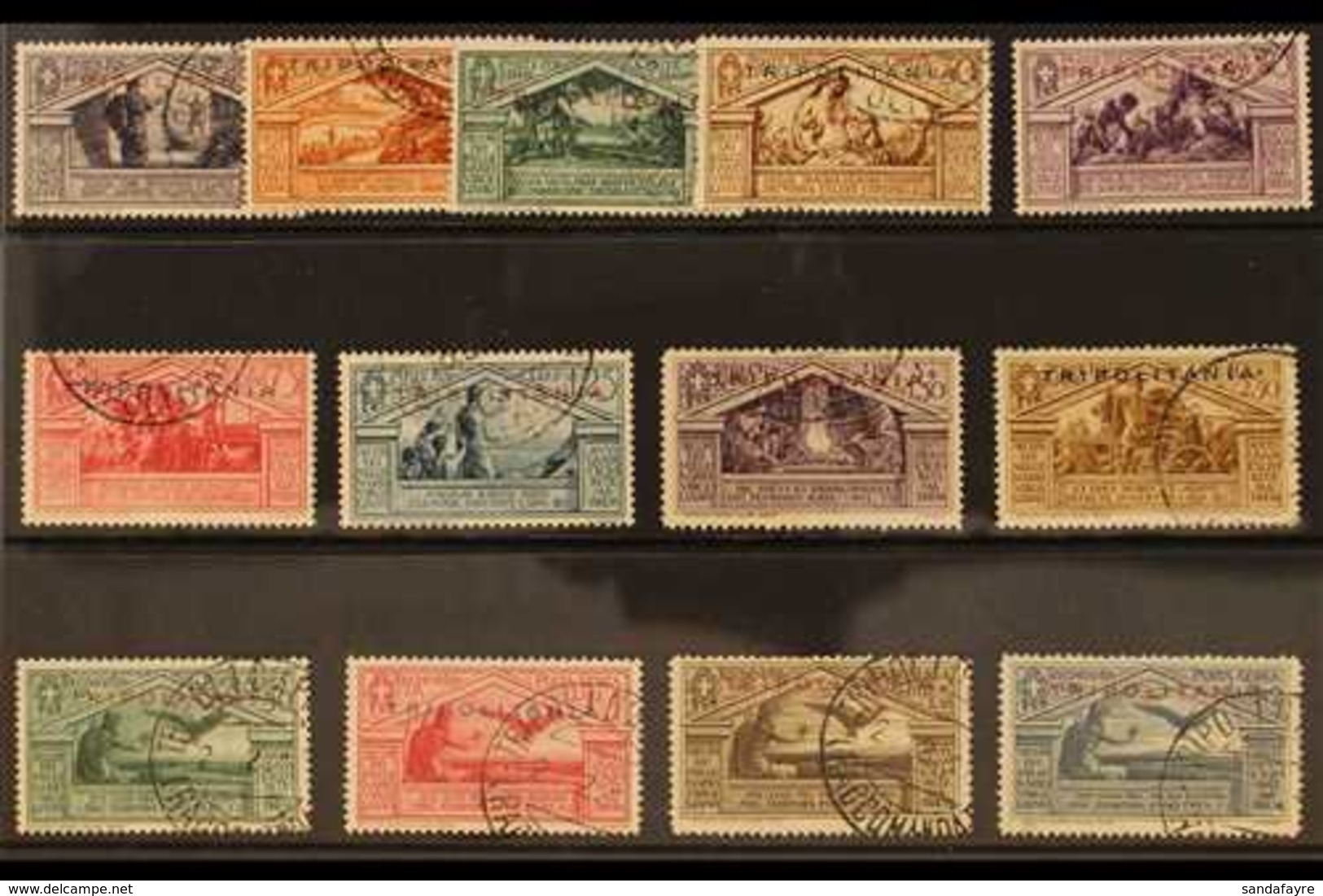 TRIPOLITANIA 1930 Virgil Bimillenary (Postage & Air) Complete Set (Sass. S. 20a, SG 103/15), Very Fine Used. (13 Stamps) - Autres & Non Classés