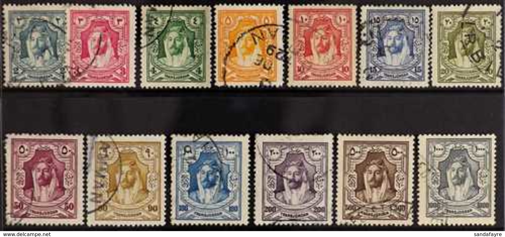 1927-9 New Currency Definitives, Complete Set, SG 159/71, Fine Used (13). For More Images, Please Visit Http://www.sanda - Jordania