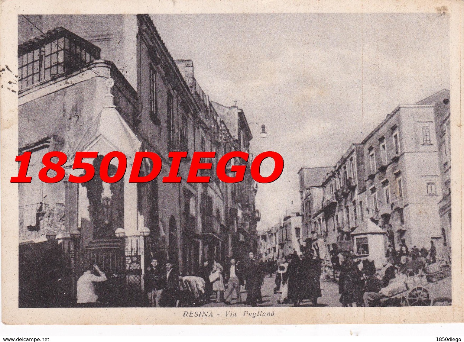 RESINA - VIA  PUGLIANO F/GRANDE VIAGGIATA 1957 ANIMATA - Ercolano